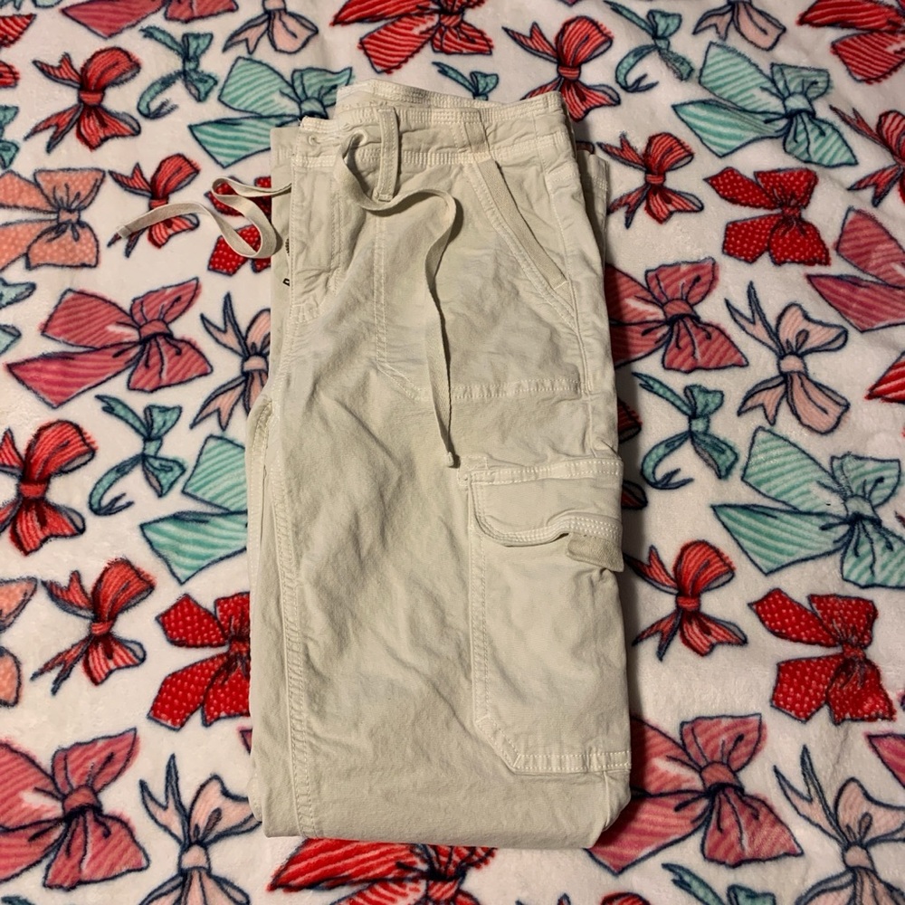 Casual Cream Cargo Pants